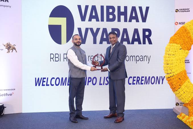 Vaibhav Vyapaar Shares Close at ₹53.05 on Listing Day